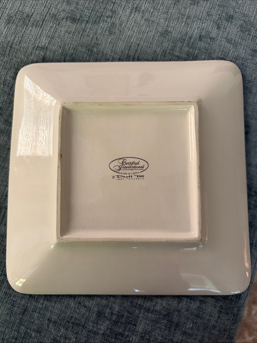 Certified International Droll Too Gaspacho Tomato Serving Tray 9” Square - Picture 5 of 7